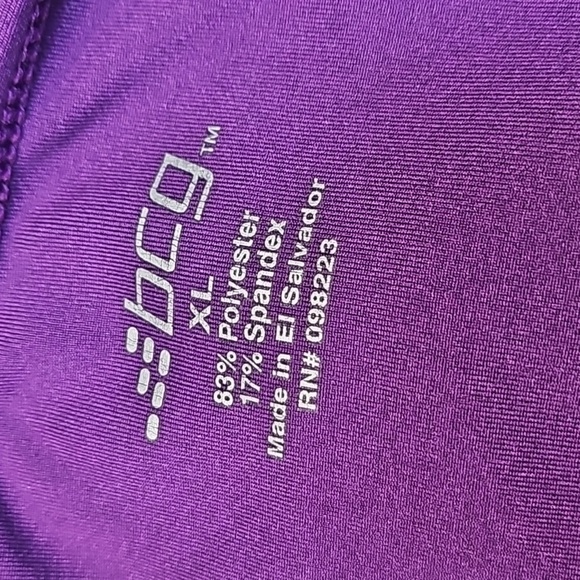 BCG Athletic Workout Tank Top with Built-in Bra Purple Grey Size XL - Picture 6 of 7